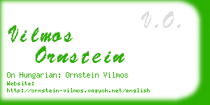 vilmos ornstein business card